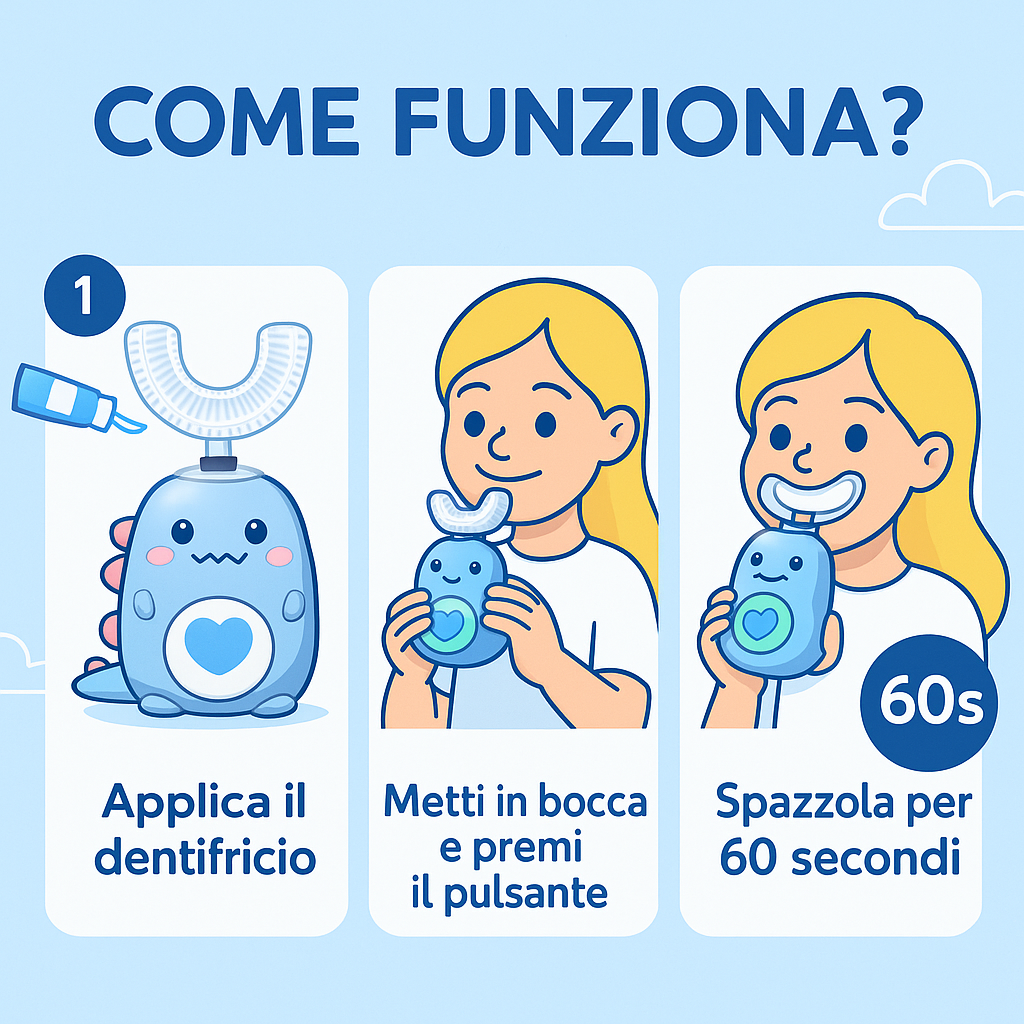 Loopzy™ - Spazzolino a U 360° per Bambini