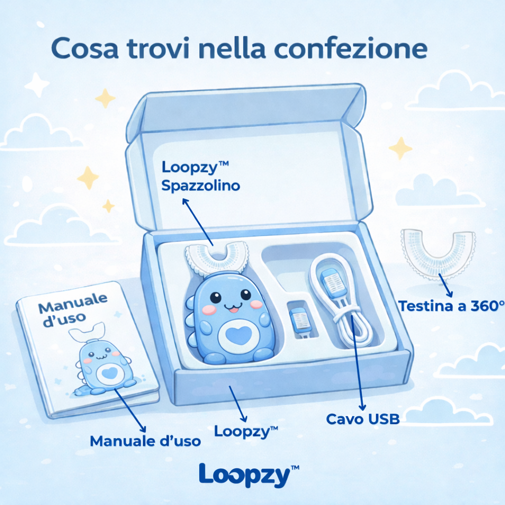 Loopzy™ - Spazzolino a U 360° per Bambini